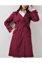 5918 Double Breasted Collar Trench Coat - Claret Red - 4