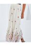 Women's Ecru Patterned Chiffon Skirt 8010 - 3