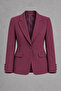 Women's Single Button Lined Blazer Jacket - 3