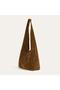 Women's Tan Color Suede Leather Handbag - 2