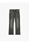 High Waist Slim Fit Cotton Spanish Flare Denim Trousers - Flare Jeans
