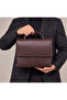 Genuine Leather Men's Briefcase Shoulder and Hand Bag Brown Color