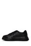 Men's Black Lace-Up Thick-Sole Crocodile Patterned Leather Sneaker Wm78000811 - 3