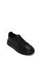 Men's Black Lace-Up Thick-Sole Crocodile Patterned Leather Sneaker Wm78000811 - 7