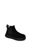 Men's Black Thick Soled Suede Leather Chelsea Boots Wm680062Ds - 7