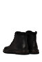 Men's Black Lace-Up Zippered Leather Boots Wm600022Df - 6