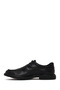 Men's Black Lace-Up Leather Casual Shoes Wm750015Dv - 3