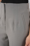 6650 High Waist Fabric Trousers - Gray - 4