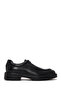 Black Men's Black Lace-Up Leather Casual Shoes Wm750017Df