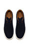 Men's Navy Blue Lace-Up Thick Soled Suede Leather Sneaker Wm710014Ds - 4