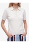 Wool Blend Buttoned Short Sleeve Polo Collar Knitwear Sweater - 4