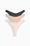 3-pack microfibre thong briefs - 4
