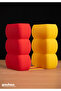Modern Bubble 2-Pack Book Holder Support - Decorative Desk & Bookshelf Organizer - 2