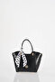 Croco Pattern Handbag Black