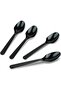 Heavy Duty Disposable Plastic Scoops,100 Count,BPA-Free Food Safe Cutlery,Black
