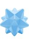 Durable Rubber Multi-Faceted Rhombus Bouncing Dog Ball,Solid Interactive Chew Toy for Teeth Cleaning,Blue