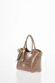 Croco Pattern Handbag Dark Mink - 2
