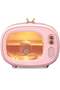 Mini USB Cool Mist Animal Humidifier with LED Nightlight,400ml Portable Desktop Humidifier,Pink
