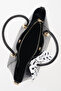 Croco Pattern Handbag Black - 6