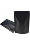 Stand-up Resealable Heat Seal Pouch,Brushed Black Aluminum Foil,3.35x5.1 Inches,100 Pieces