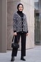 Leopard Pattern Buttoned Oversize Bearded Knitwear Cardigan - Black - 5