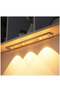 LED Motion Sensor Under Cabinet Lights,Wireless USB Rechargeable Closet Light,3 Color Modes Dimmable Magnetic Night Light for Cupboard,Silver