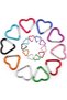 Heart Shaped Aluminum Alloy Hook Clips for Keys and Backpacks,Pack of 20