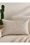 Gold Glitter Ecru Beige Throw Pillow Cover 1 Piece - 3