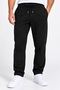 3 Ip Internal Ribbed Sweatpants, Loose-Fitting, Baggy, Winter, Cotton, Straight Leg, Combed Cotton, Fleece-Lined, Smoked Grey, Black - 2