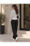 Striped Polo Collar Buttoned Sweater - 3