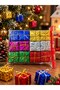 New Year Special 24 Pieces Mini Christmas Pine Tree Gift Package Ornament Mixed Color Set of 24 3 cm - 4