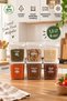 4519 Set of 6 1.3 Liter Transparent Food Storage Containers - Kitchen & Pantry Organizer
