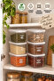 4519 Set of 6 1.3 Liter Transparent Food Storage Containers - Kitchen & Pantry Organizer - 2