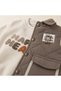 Baby Boy 3-Piece Top and Bottom Set with Quilted Vest and Denim Pants - 6