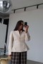 Colorful Collared Peplum Jacket - 6