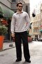 Gray Stand Collar Half Zipper Men's Sweatshirt E7211 - 4