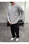 Art Life Texted Crew Neck Gray Sweatshirt - 4