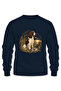 Nature and Spaniel Printed Long Sleeve 3 Thread Yarn Embroidered Hunter Sweatshirt