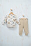 Baby & Kids Cute Koala Figured Patterned Sweatshirt and Bottom Sweatpants Set - 5