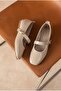 Patent Leather Mary Jane Ballet Flats Stylish Buckle Orthopedic Sole Casual Shoes - 3