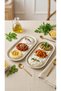 Minel Porcelain 2-Piece Kayık Presentation Plate - 6