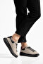 Suede Stitched Men's Sports Shoes Sneaker Suitable for Daily Use Navy Blue&Black&Beige - 6