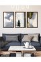 Minimalist Modern Art 3 Piece Wooden Framed Painting Act - 3