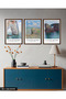 Claude Monet Themed 3 Piece Wooden Framed Painting Act - 3