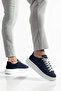 Suede Stitched Men's Sports Shoes Sneaker Suitable for Daily Use Navy Blue&Black&Beige - 6