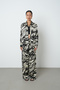 Women's Fluid Patterned Oversize Shirt - 4