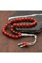 Natural Stone Burgundy Agate Stone Men's Prayer Beads ​ - 4