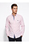 Men's Powder Pink Slim Fit Button down Collar Oxford Long Sleeve Shirt