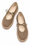 Women's Single-Tie Plain Loafer Mink Nubuck - 4