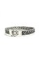 Hand Knitted Diamond Pattern Interlocking Silver Men's Bracelet